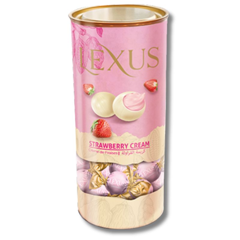 Bombon De Chocolate Blanco Rellenos De Crema De Frutilla 180G