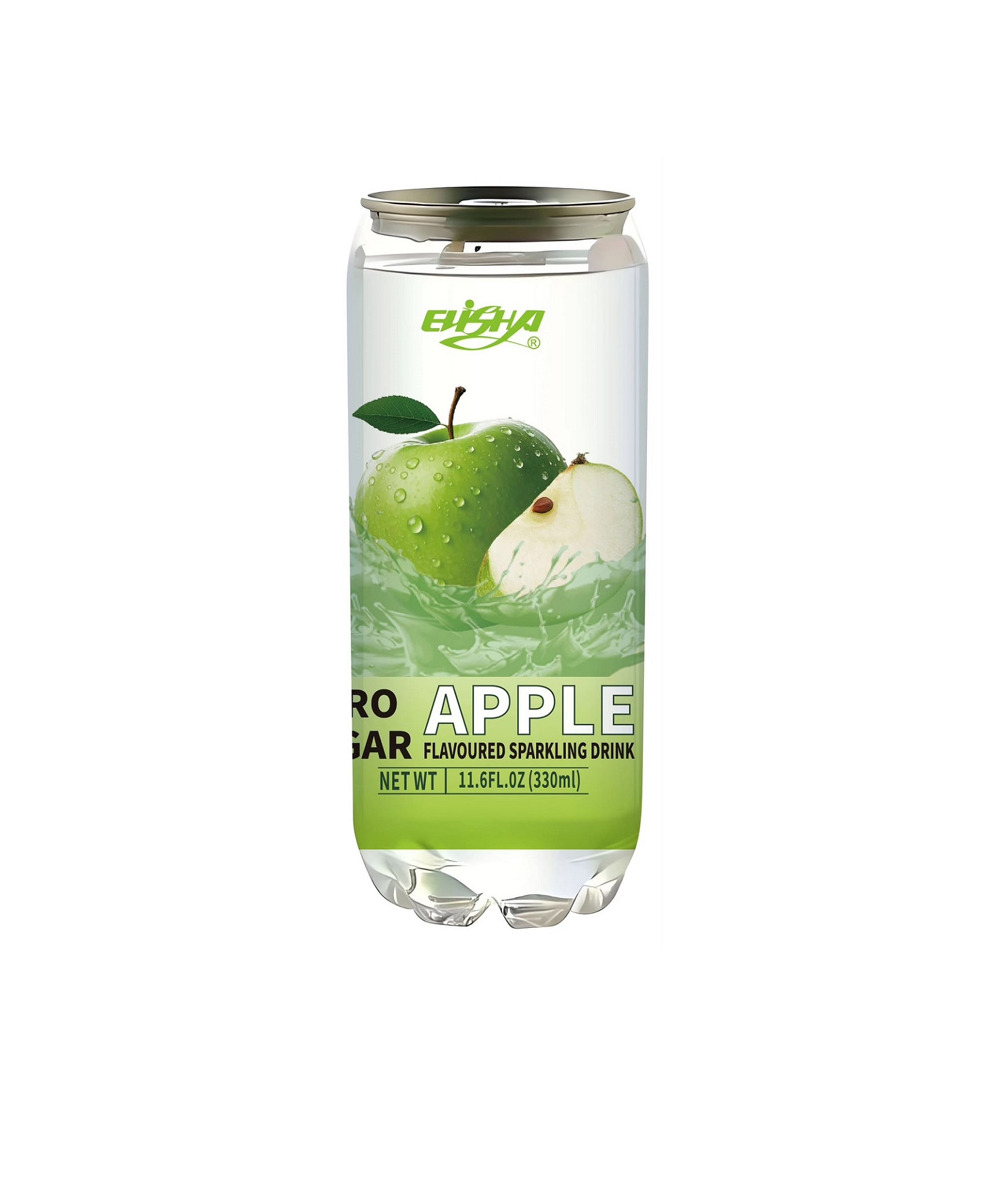 ELISHA AGUA SABORIZADA MANZANA VERDE ZERO AZUCAR 330ML